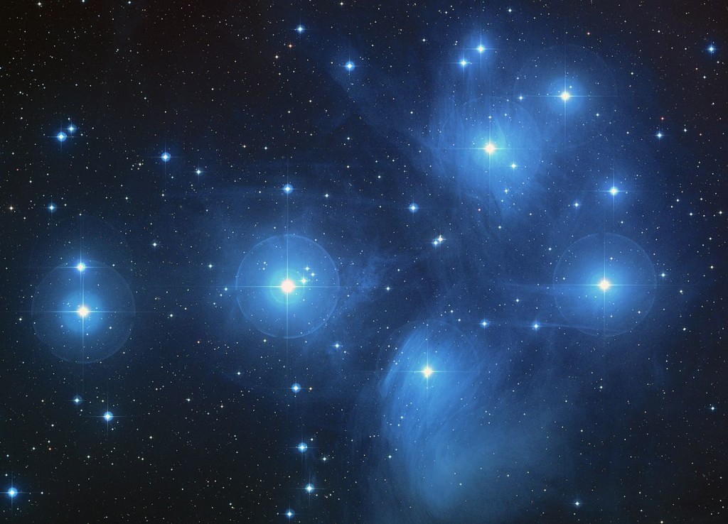 Cúmulo abierto de las Pléyades, M45 (Messier-objects.com)